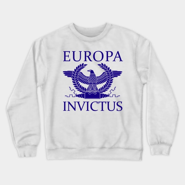 Europa Invictus - Blue Eagle Crewneck Sweatshirt by AtlanteanArts